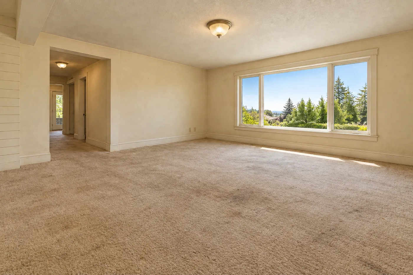 Before: a dated room vs. the remodeled room