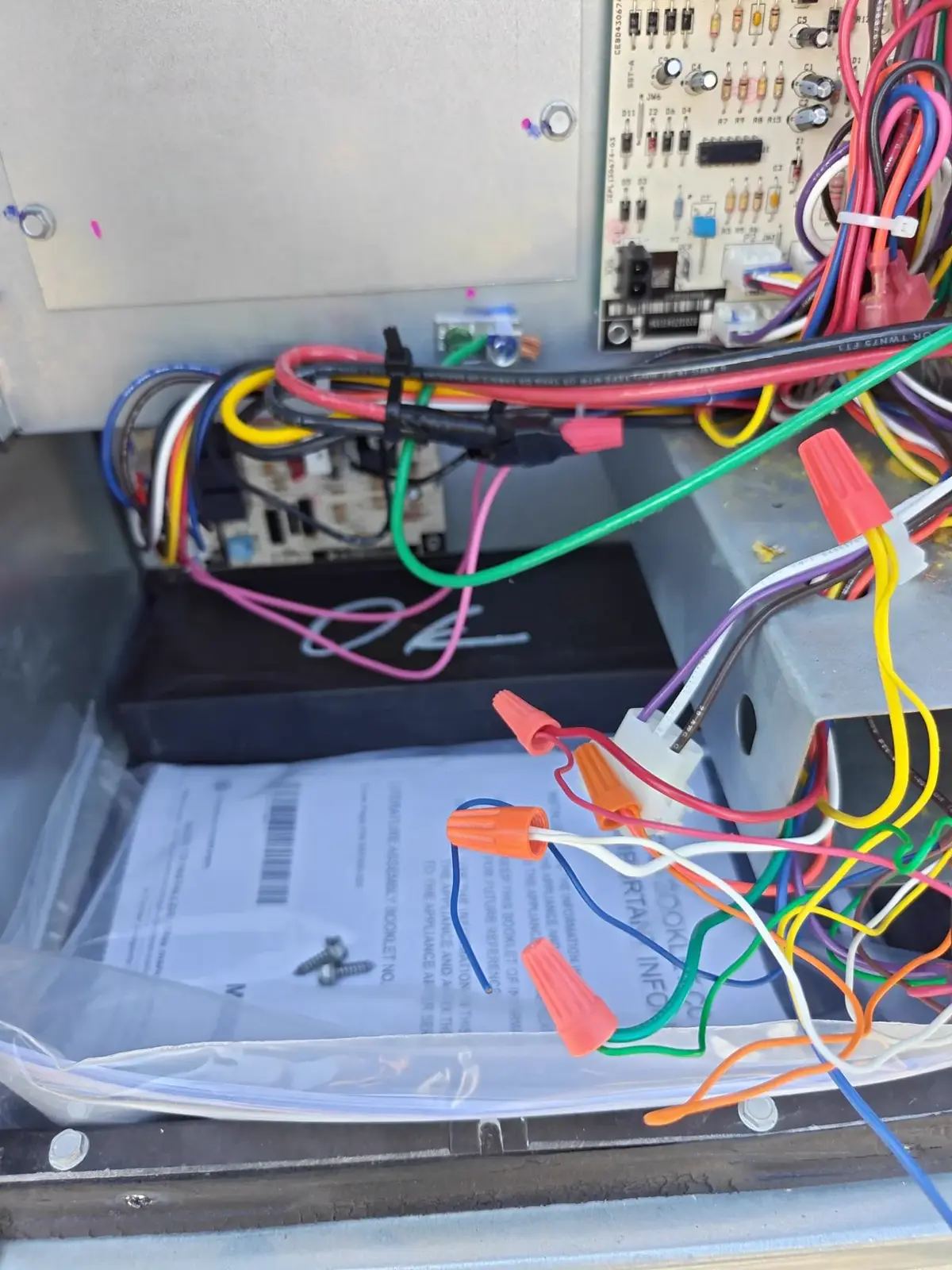 Low-voltage control wiring at an air handler